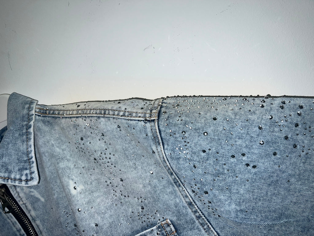 Completo jeans swaroski